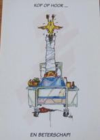 Beterschap - Kop op - cartoon met giraffe - nieuw, Verzenden, 1940 tot 1960, Ongelopen, Overige thema's