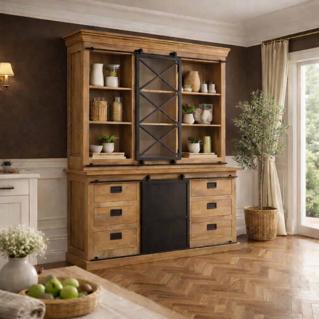 Buffetkast Lotte Mangohout vanaf €450, Huis en Inrichting, Kasten | Buffetkasten, Ophalen, 100 tot 150 cm, 200 cm of meer, Nieuw