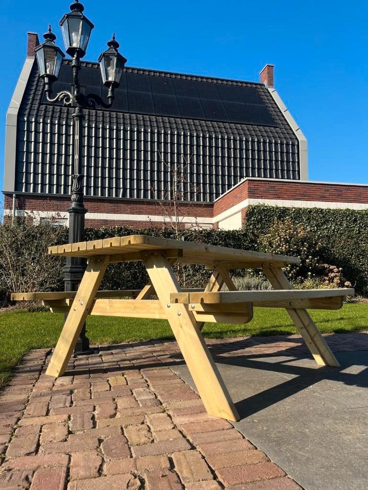 Sterke en Nieuwe Picknicktafels, Tuin en Terras, Picknicktafels, Nieuw, Rechthoekig, Hout, Inklapbaar, Ophalen of Verzenden
