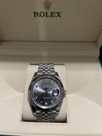 Rolex Datejust 41mm Staal Rhodium Diamant Wijzerplaat 126334, Ophalen, Staal, Polshorloge