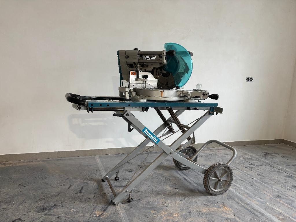 makita ls1219L afkortzaag icm WST01N onderstel, Doe-het-zelf en Verbouw, Gereedschap | Zaagmachines, Ophalen, 70 mm of meer, Zo goed als nieuw