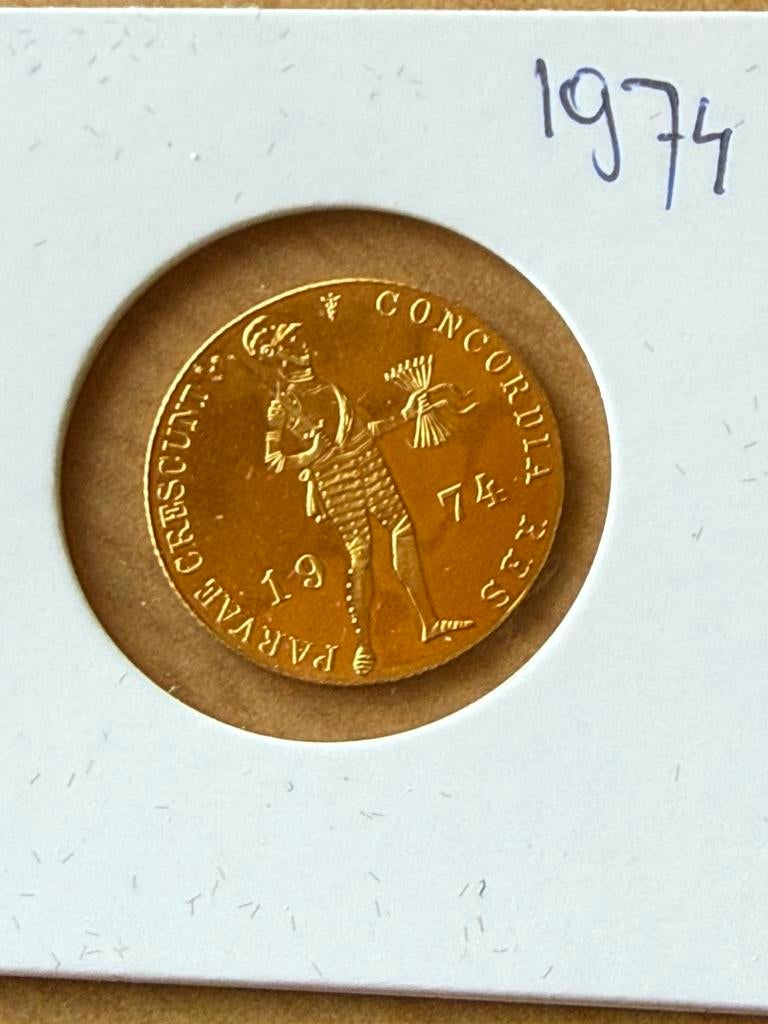 enkele Gouden dukaat 1974, Koningin Juliana, Losse munt, Goud, Overige waardes