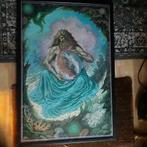 Grote vintage poster Johfra uit de dierenriem serie Vissen, Antiek en Kunst, Ophalen of Verzenden