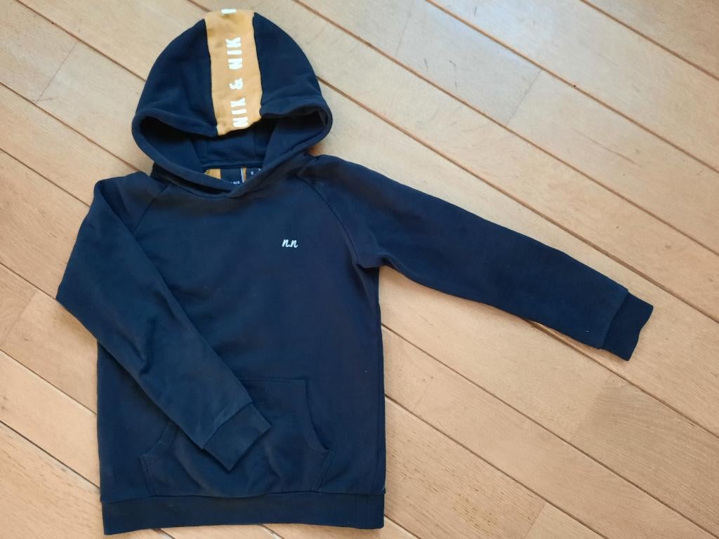 Nik&Nik hodded sweater zwart maat 140, Kinderen en Baby's, Kinderkleding | Maat 140, Trui of Vest, Nik&Nik, Ophalen of Verzenden