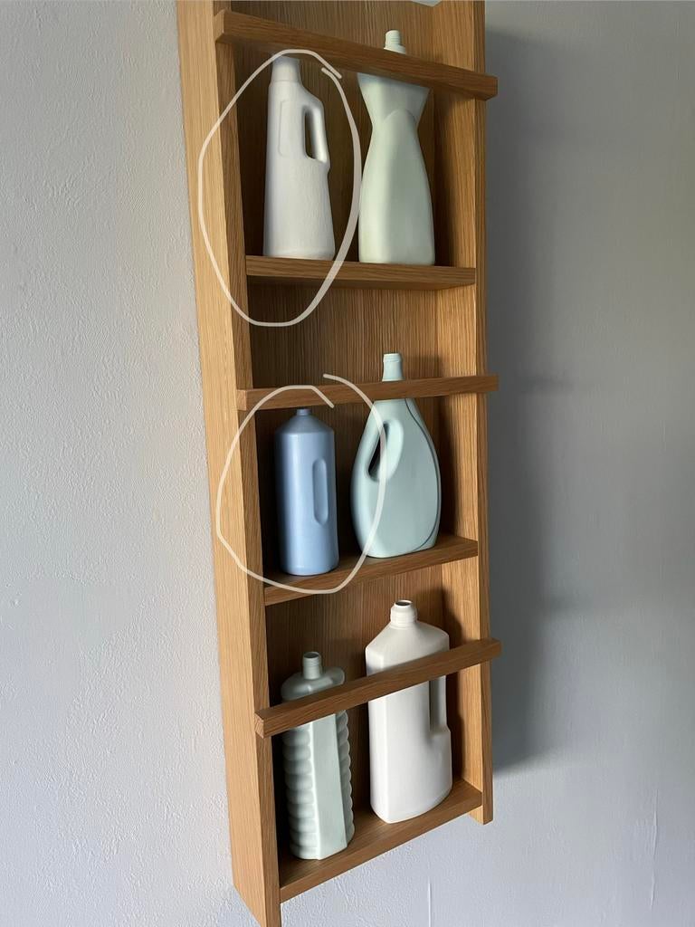 Foekje Fleur Bottle vazen, Huis en Inrichting, Woonaccessoires | Vazen, Blauw, Aardewerk of Porselein, Ophalen of Verzenden, Zo goed als nieuw