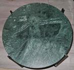Bijzettafel met marmeren blad, Huis en Inrichting, Tafels | Bijzettafels, Ophalen, Minder dan 45 cm, Minder dan 55 cm, Rond