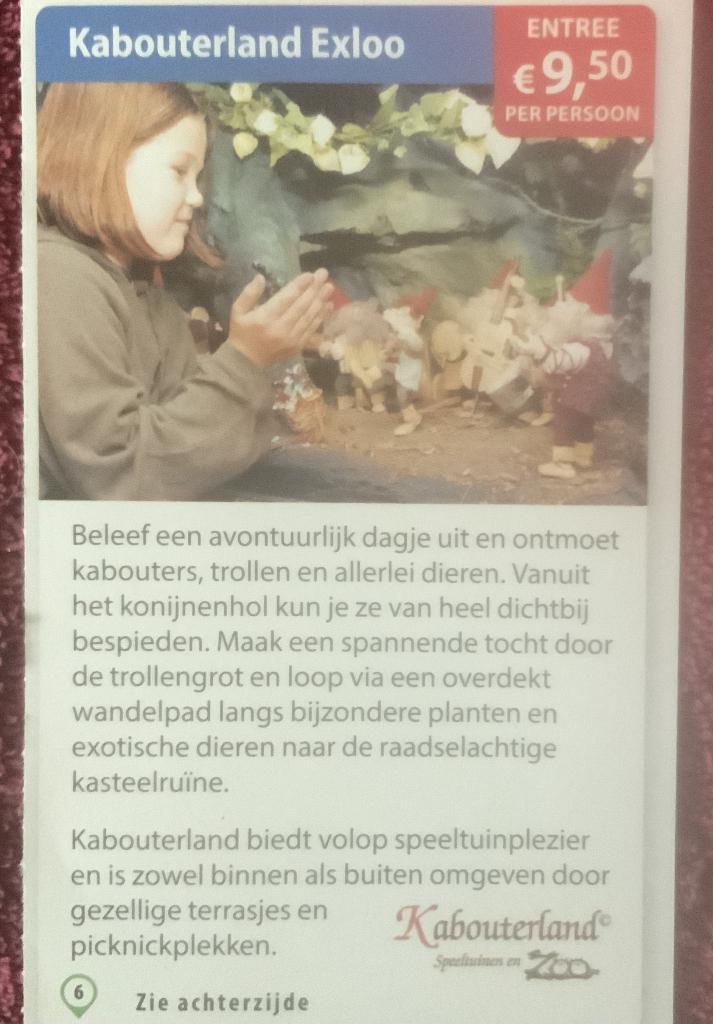 Kabouterland Exloo Voordeelbon, Tickets en Kaartjes, Recreatie | Pretparken en Attractieparken, Drie personen of meer, Kortingskaart