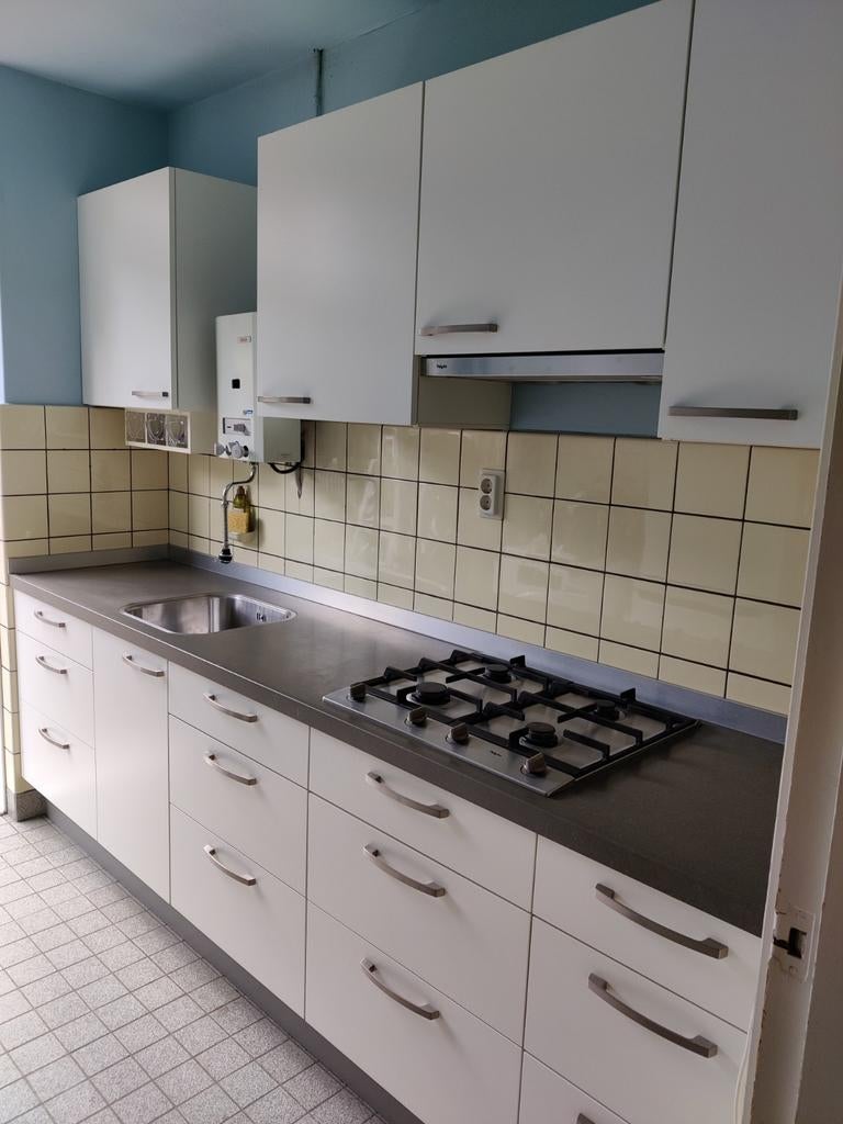 Tijdloze enkelwandige Bruynzeel keuken, Ophalen of Verzenden, Zo goed als nieuw, Wit, Enkelwandige keuken