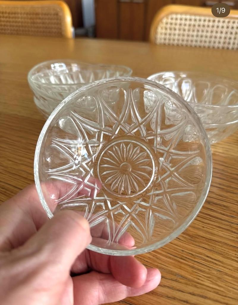 Antieke dessertkommetjes, Huis en Inrichting, Keuken | Servies, Ophalen of Verzenden, Gebruikt, Glas, Overige stijlen