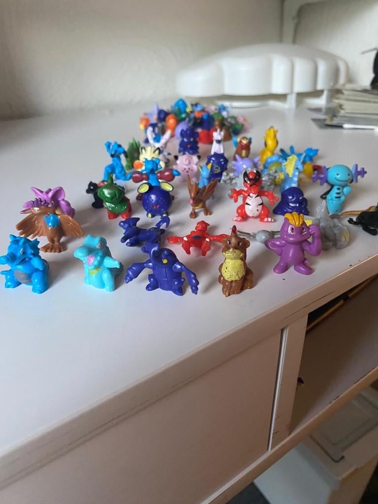 Vintage pokemon poppetjes/figuurtjes, Ophalen, Zo goed als nieuw, Overige typen, Foil