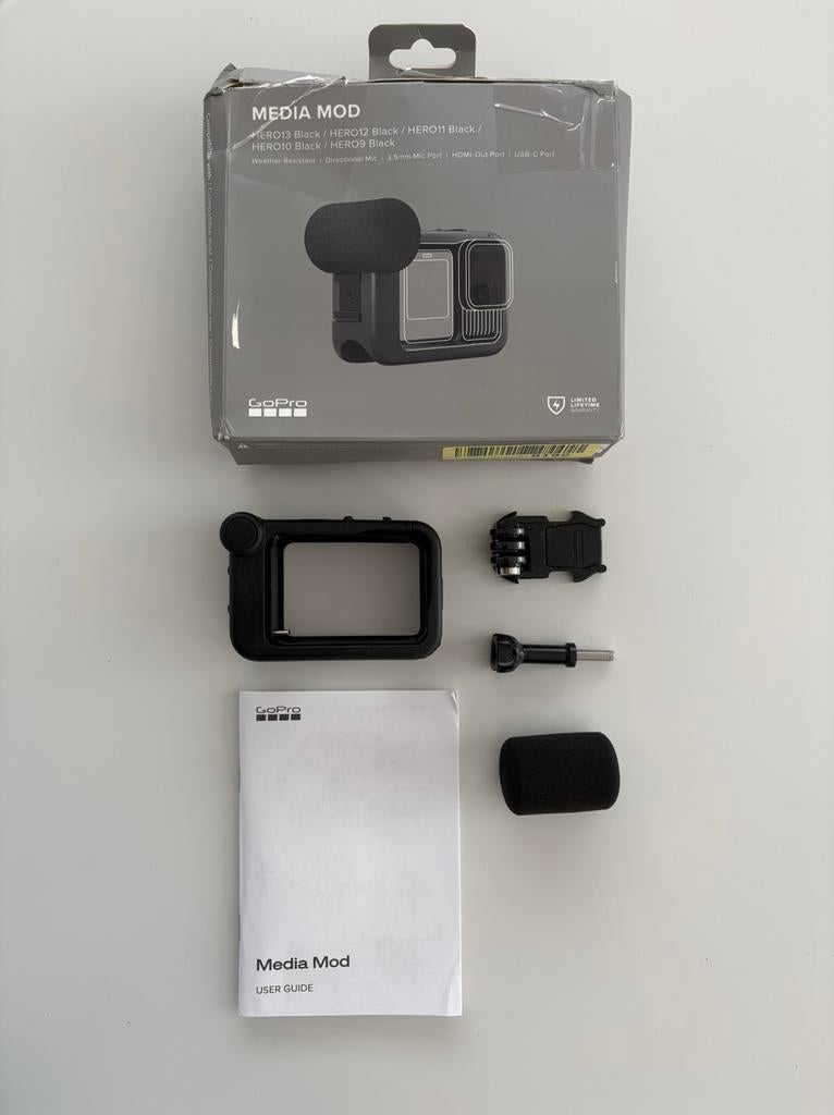 Originele GoPro Media Mod,nieuw en ongebruikt in doos!, Audio, Tv en Foto, Actiecamera's, Ophalen of Verzenden, Zo goed als nieuw