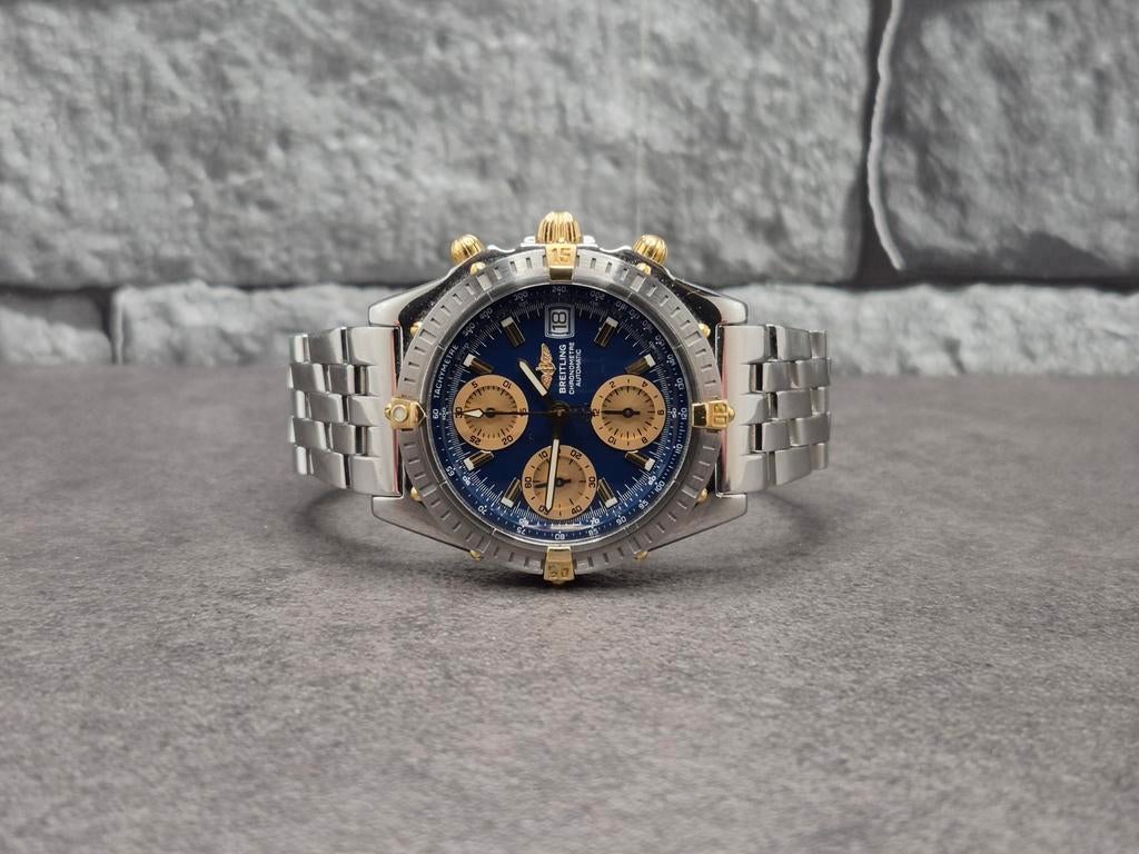Breitling Chronomat 39mm Staal/Goud Full Set 2002, Gebruikt, Breitling, Polshorloge, Ophalen of Verzenden