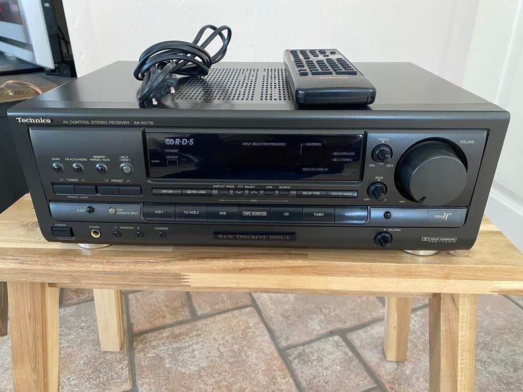 Technics SA-AX710 AV Control Stereo Receiver, Overige merken, Ophalen of Verzenden, 60 tot 120 watt, Gebruikt