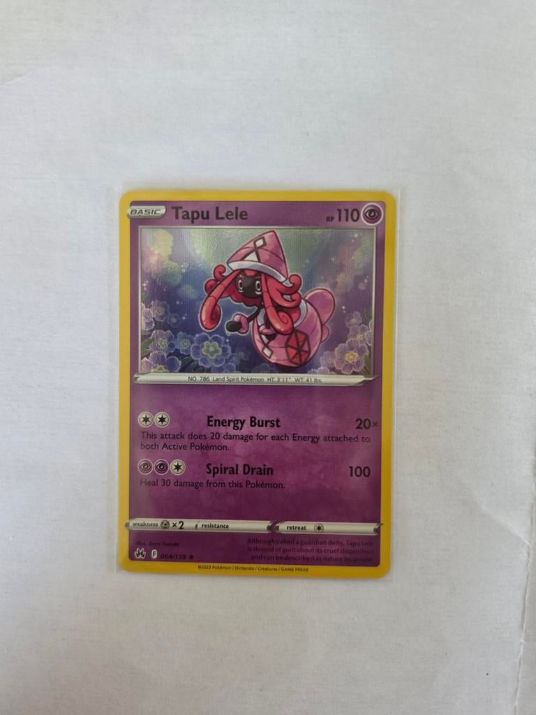 Pokémon Kaart: Tapu Lele, Ophalen of Verzenden, Zo goed als nieuw, Losse kaart, Foil