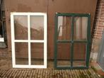 2 hardhouten ramen, Ophalen, Gevelraam of Ruit, Gebruikt, 80 tot 120 cm