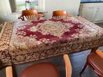 Rood / Beige - Tafelkleed - smyrna?, Ophalen of Verzenden, Gebruikt, Rechthoek, Binnen