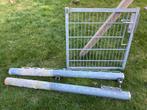 Gegalvaniseerd hekwerk/poortje, Tuin en Terras, Ophalen, Gebruikt, IJzer