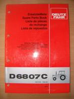 Onderdelenboek Deutz D6807C, Ophalen of Verzenden, Gelezen, Tractor en Landbouw