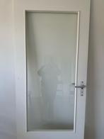 Deur met glas 201,5 hoog 83 breed, Doe-het-zelf en Verbouw, Deuren en Horren, Binnendeur, 200 tot 215 cm, 80 tot 100 cm, Verzenden