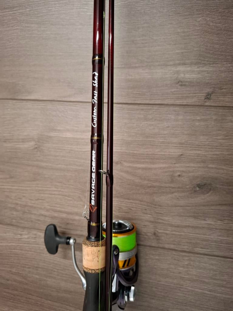 Savage Gear Custom Fast Shad met Daiwa Regal Molen, Watersport en Boten, Hengelsport | Roofvissen, Gebruikt, Complete set, Ophalen of Verzenden