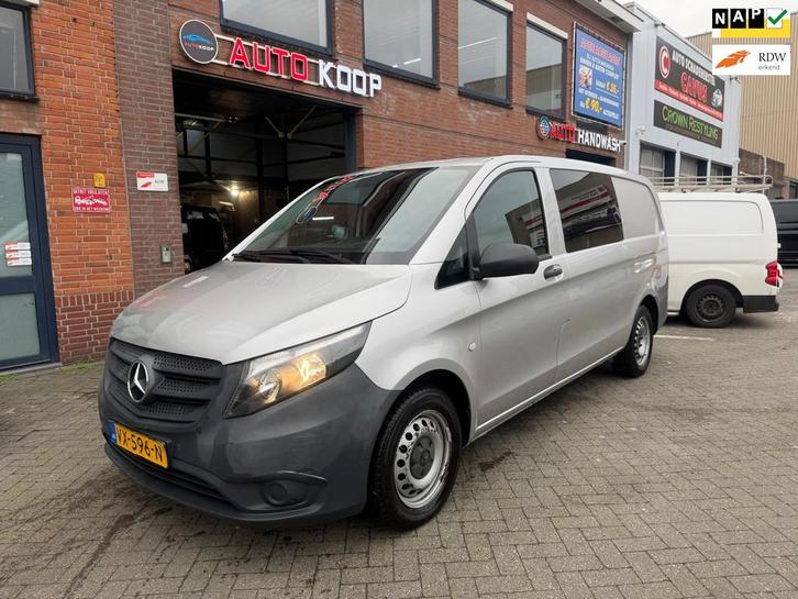 Mercedes-Benz Vito 111 CDI Lang Dubbel cabine Comfort 6 pers, Auto's, Bestelauto's, Bedrijf, Te koop, ABS, Airbags, Airconditioning