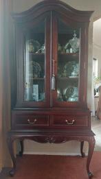 Vitrine kast queen Anne stijl., Ophalen, Queen Anne, barok, 50 tot 100 cm, Zo goed als nieuw