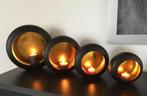 Marrakech round candles black/gold S/ML of XL  Nieuw!, 25 tot 50 cm, Nieuw, Ophalen of Verzenden, Metaal