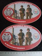 2x sticker korps nationale reserve 60 jaar logo leger army, Bedrijf of Vereniging, Zo goed als nieuw, Verzenden
