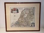 Mooi ingelijste oude landkaart Belgica Foederata, Antiek en Kunst, Ophalen