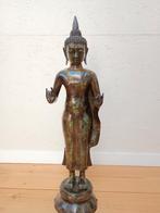 Bronzen staande Boeddha – 60 cm, dubbele Vitarka Mudra, Ophalen of Verzenden, Zo goed als nieuw