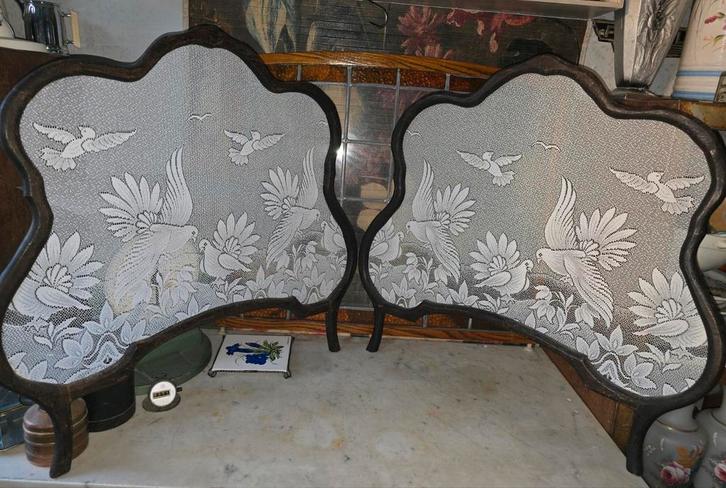 Antiek houten raamhorren duifjes, Antiek en Kunst, Antiek | Woonaccessoires, Ophalen of Verzenden