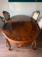 Antieke eettafel + 6 stoelen, Ophalen