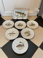Prachtige set 6 vintage visborden inclusief schaal Wunsiedel, Ophalen of Verzenden