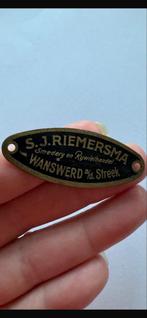 bedrijfsplaatje Riemersma Wanswerd, Ophalen of Verzenden, Gebruikt, Reclamebord