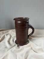 Vintage ceramic bruine kan met greep wabisabi stijl h15cm, Huis en Inrichting, Keuken | Servies, Keramiek, Overige typen, Ophalen of Verzenden