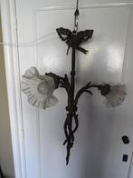 Antieke bronzen luchter met drie armen, Antiek en Kunst, Ophalen