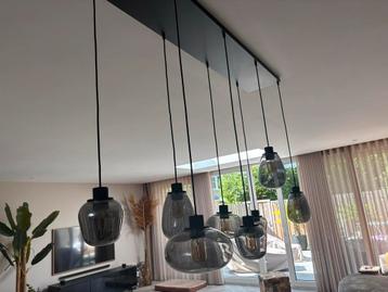 Hanglamp 8 stuks rookglas beschikbaar voor biedingen