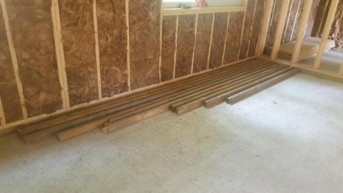 Vurenhouten balken – 40 x 70 mm – totaal 36 meter, Doe-het-zelf en Verbouw, Hout en Planken, Gebruikt, Balk, Vuren, 300 cm of meer