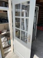 Binnen kozijn met dubbele deur  en facet geslepen enkel glas, Doe-het-zelf en Verbouw, 215 cm of meer, Glas, Ophalen of Verzenden