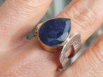 Vanoli 925 zilveren design ring met ruwe saffier maat 19, Daiva1973@hotmail.com, 18 tot 19, Vanoli, Blauw
