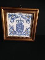 Ingelijste Tegel met wapen van Nederland. Leeuw 1948 4 sept, Verzamelen, Koninklijk Huis en Royalty, N.v.t., Ophalen of Verzenden