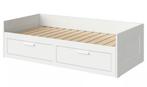 Brimnes IKEA Bedbank 80x200 uitschuifbaar, Huis en Inrichting, Ophalen, Eenpersoons, Wit, 80 cm