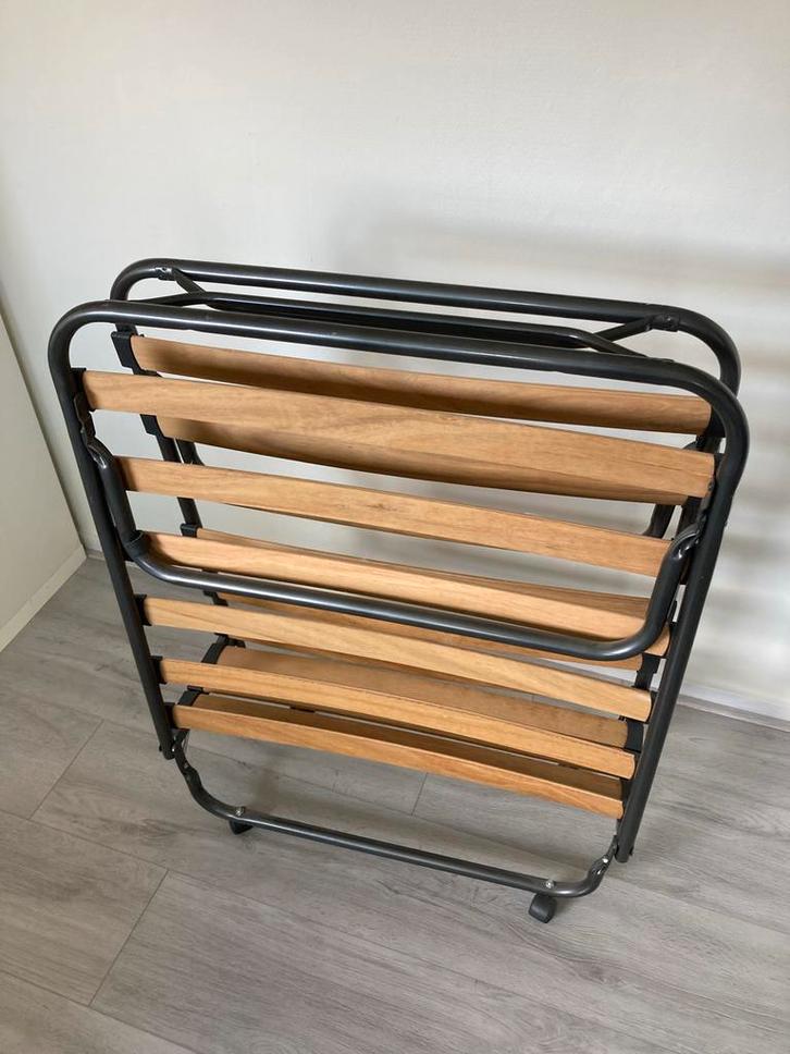 Handig Opklapbed met Pocketvering Matras met afneembare hoes, Huis en Inrichting, Slaapkamer | Bedden, Gebruikt, Eenpersoons, 80 cm