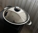 Amc Wokpan 5.6 liter, Ophalen of Verzenden, Zo goed als nieuw, Rvs, Wok