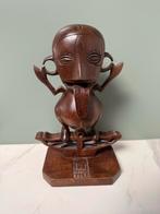 Houten Tiki Beeld - Seven Tiki rum 32cm, Antiek en Kunst, Ophalen of Verzenden
