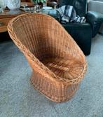 Fauteuil mooie vintage rotan rieten fauteuil jaren 60., Huis en Inrichting, Fauteuils, Ophalen of Verzenden