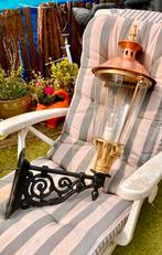 XXL messing koper wandlamp gevellamp geblazen glas gietijzer, Ophalen, Wandlamp, 50 tot 250 watt, Netvoeding