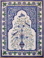 Handgedecoreerd Mediterraans wandpaneel, Antiek en Kunst, Antiek | Keramiek en Aardewerk, Ophalen