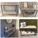 Sidetable staal en steigerhout in elk formaat. TIP!, 100 tot 150 cm, Metaal, Verzenden, Nieuw