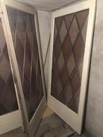 ANTIEKE glas in lood deuren, Gebruikt, Binnendeur, 200 tot 215 cm, Glas